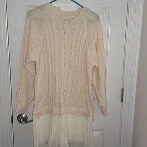 Cream Cable Knit Sweater